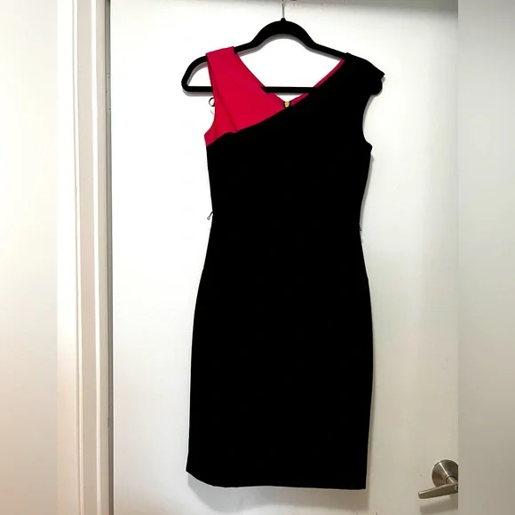 calvin klein pink and black dress Nensi Dojaka for Calvin Klein Sheer Knit Dress main image 1